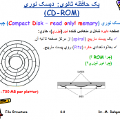 پاورپوینت یک حافظه ثانوی دیسک نوری (CD-ROM)